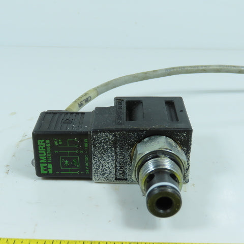Eaton 02-184687 24VDC Screw-In Hydraulic Cartridge Valve Murr Solenoid