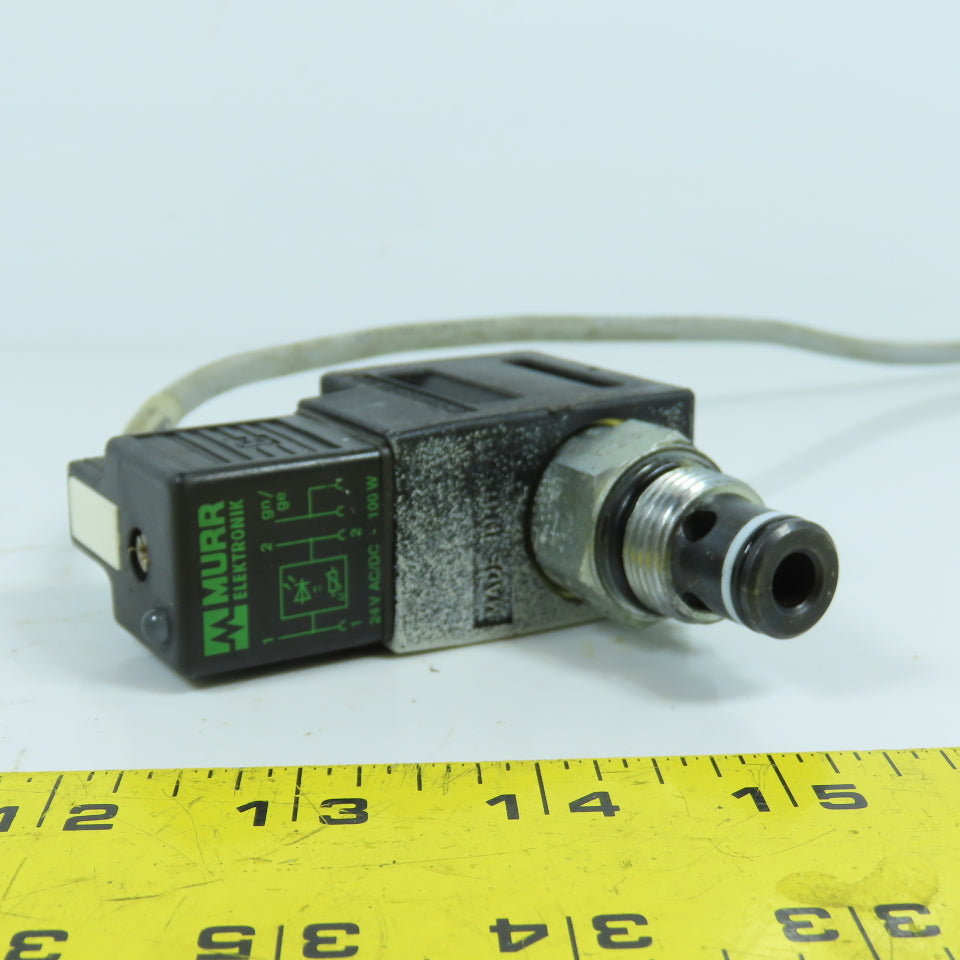 Eaton 02-184687 24VDC Screw-In Hydraulic Cartridge Valve Murr Solenoid