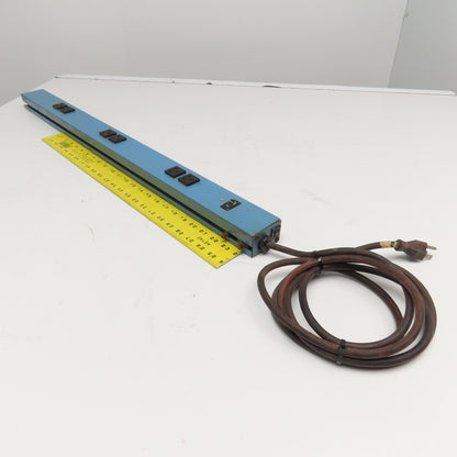 IAC 120V 15A Circuit Breaker Protected Electrical Channel Power Strip 6 Outlet