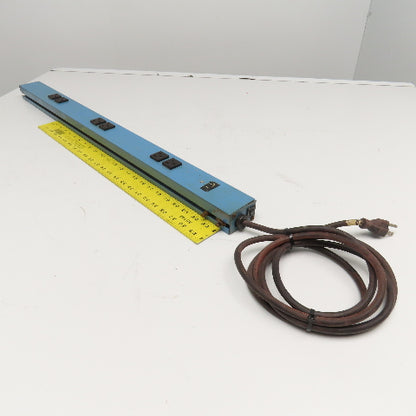 IAC 120V 15A Circuit Breaker Protected Electrical Channel Power Strip 6 Outlet