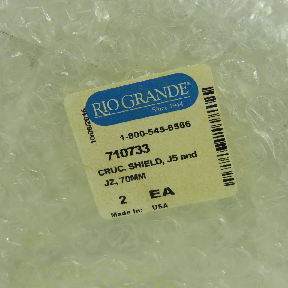 Rio Grande 710733 Ceramic Crucible Shield For J-5 J-zP J-zF 70mm Dia. Lot Of 2