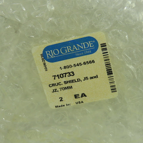 Rio Grande 710733 Ceramic Crucible Shield For J-5 J-zP J-zF 70mm Dia. Lot Of 2