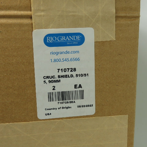 Rio Grande 710728 Ceramic Crucible Shield For Neutec 510/515 90mm Lot Of 2