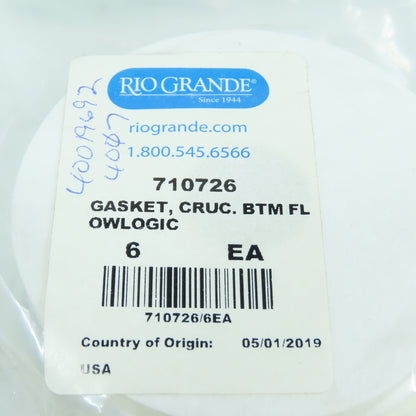 Rio Grande 710726 Ceramic Fiber Crucible Bottom Gasket for Neutec 510 515 Lot/6
