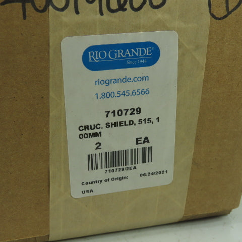 Rio Grande 710729 Ceramic Crucible Shield For Neutec 515/615 100mm Lot Of 2