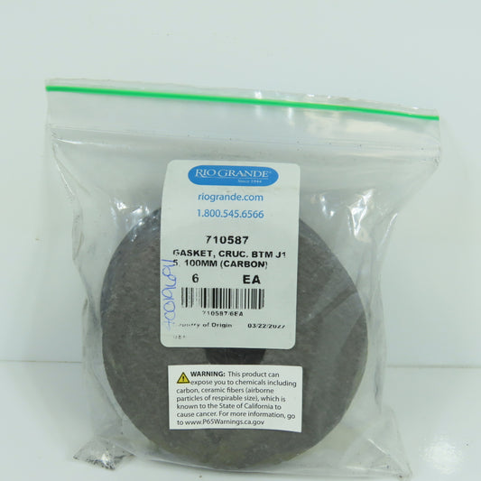 Rio Grande 710587 Ceramic Fiber Crucible Bottom Gaskets J15 100mm Lot/6