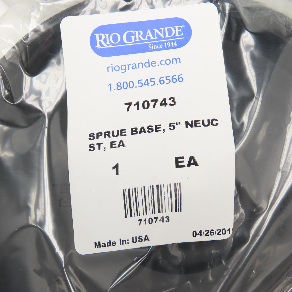 Rio Grande 710743 5" NeuSprue Flow Logic Sprue Base New Lot Of 5