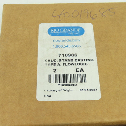 Rio Grande 710986 Type-A Ceramic Crucible Casting Stand For Neutec Lot Of 2