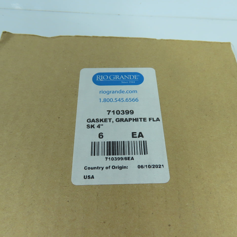 Rio Grande 710399 Graphite Flask Gasket 4" Lot Of 6