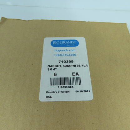 Rio Grande 710399 Graphite Flask Gasket 4" Lot Of 6