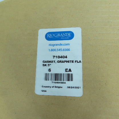 Rio Grande 710404 Graphite Flask Gasket 5" Lot Of 6