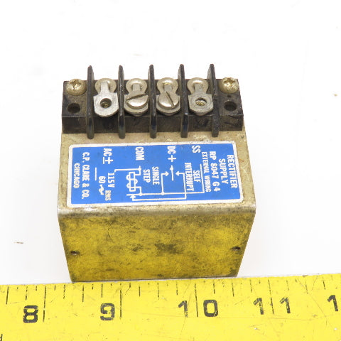 CP Clare & Co. RP8047 G4 115V 60Hz Rectifier Supply