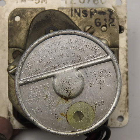 Industrial Timer Corp. TM-5M 120V 60Hz 1RPM 0-5 Minute Timer