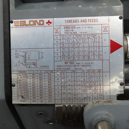 LeBlond Model 15 Regal 15" x 24" Tool Room Lathe Variable Speed With Servo Shift