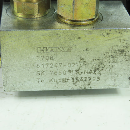 Hawe SK 7650 Hydraulic Solenoid Directional Control Valve 617247-02 24VDC Coil