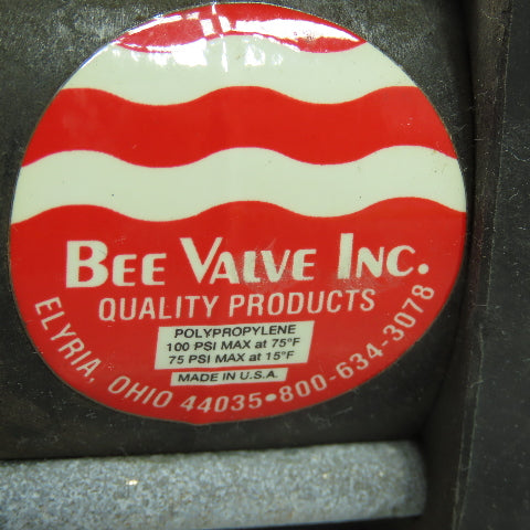 Bee Valve 1" Full Port Polypropylene Ball Valve 100PSI Max