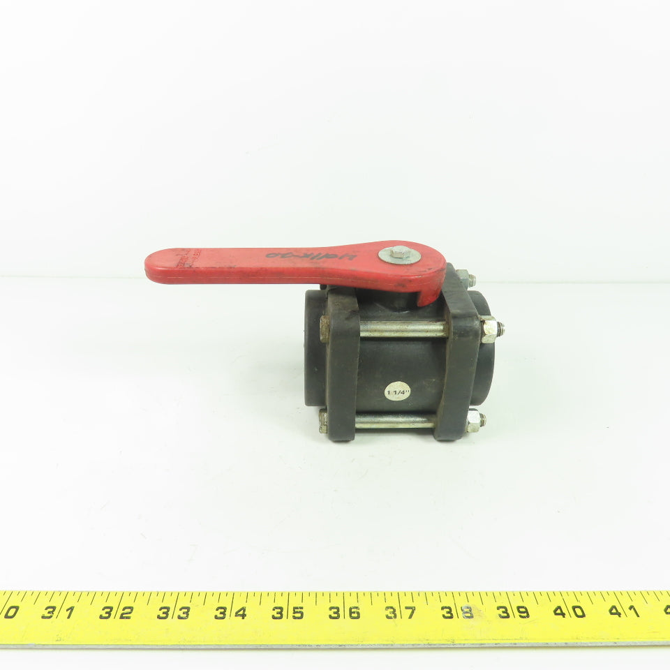 Bee Valve 1-1/4" Full Port Polypropylene Ball Valve 100PSI Max
