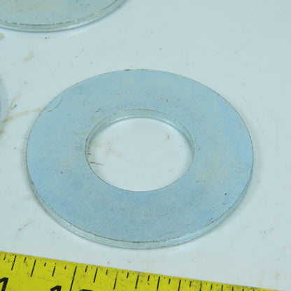 1-3/8" ID x 3" OD x 0.165" Thick Zinc Plated Steel Washers Lot Of 5