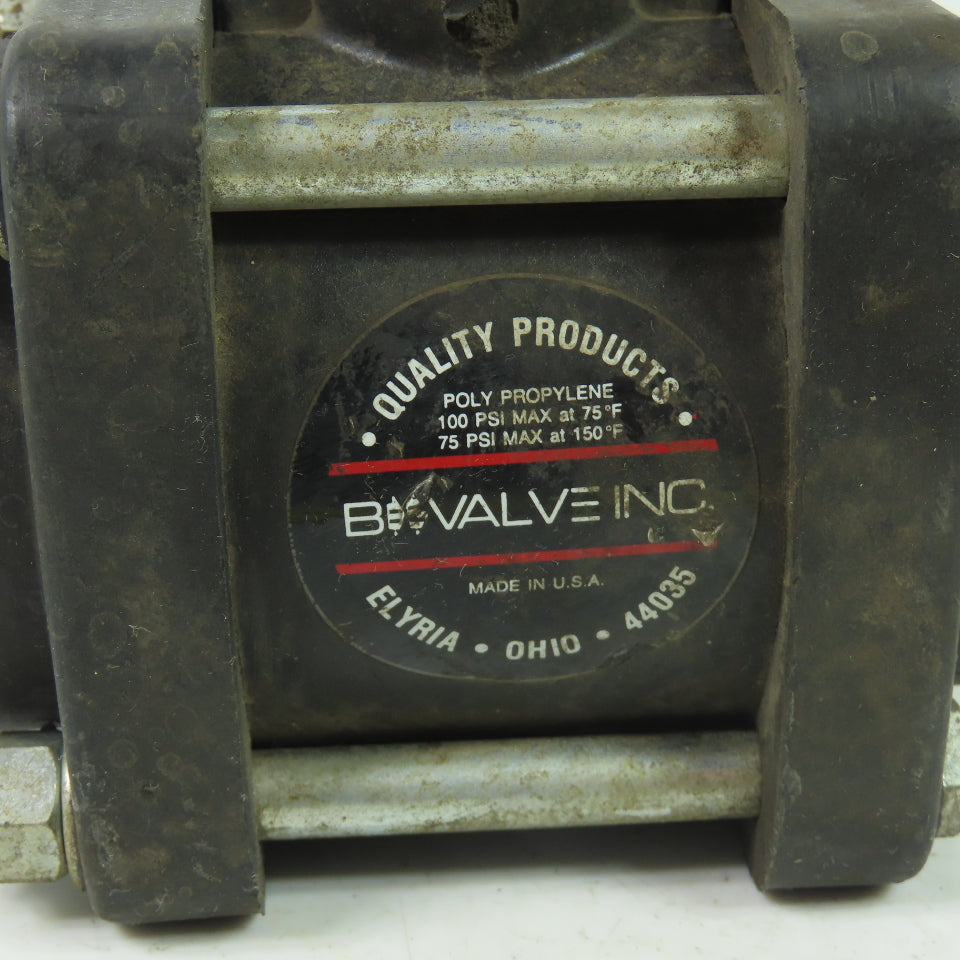 Bee Valve 1-1/2" Full Port Polypropylene Ball Valve 100PSI Max NO Handle