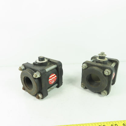 Bee Valve 1-1/4" Full Port Polypropylene Ball Valve 100PSI Max NO Handle Lot/2