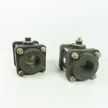 Bee Valve 1-1/4" Full Port Polypropylene Ball Valve 100PSI Max NO Handle Lot/2