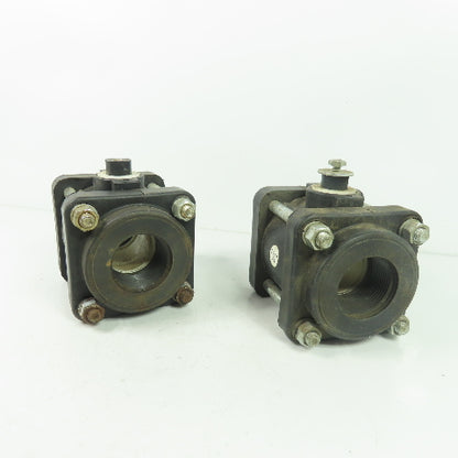 Bee Valve 1-1/4" Full Port Polypropylene Ball Valve 100PSI Max NO Handle Lot/2