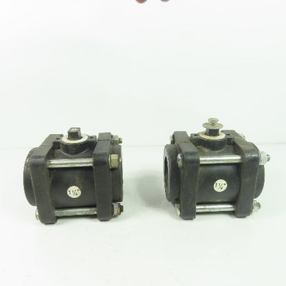 Bee Valve 1-1/4" Full Port Polypropylene Ball Valve 100PSI Max NO Handle Lot/2