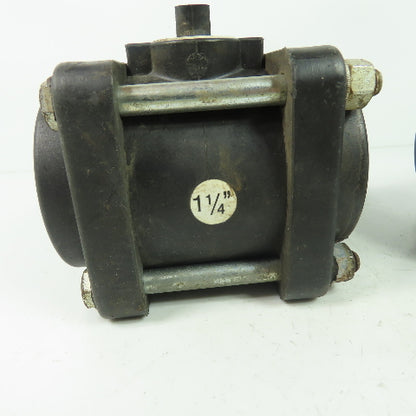 Bee Valve 1-1/4" Full Port Polypropylene Ball Valve 100PSI Max NO Handle Lot/2