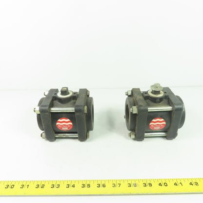 Bee Valve 1-1/4" Full Port Polypropylene Ball Valve 100PSI Max NO Handle Lot/2