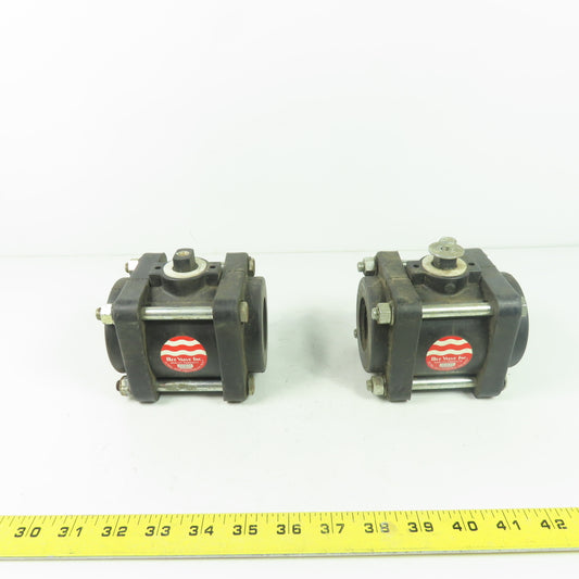 Bee Valve 1-1/4" Full Port Polypropylene Ball Valve 100PSI Max NO Handle Lot/2