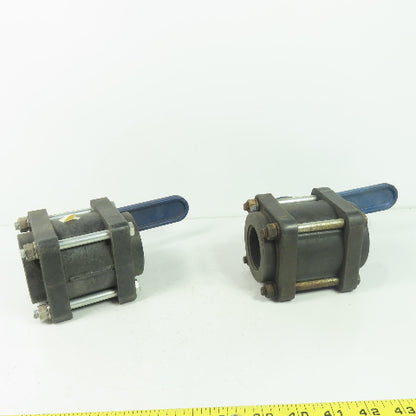 Dixon 1-1/4" Full Port Polypropylene Ball Valve Lot Of 2