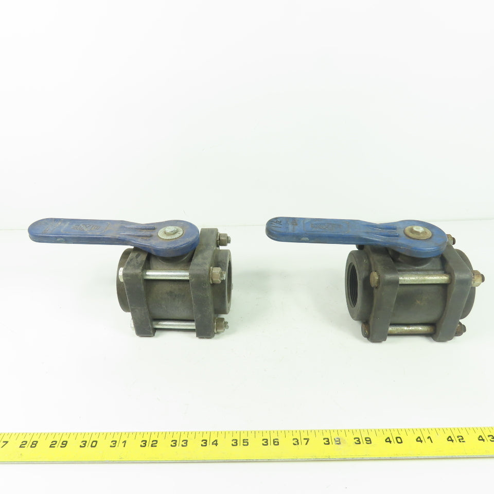 Dixon 1-1/4" Full Port Polypropylene Ball Valve Lot Of 2