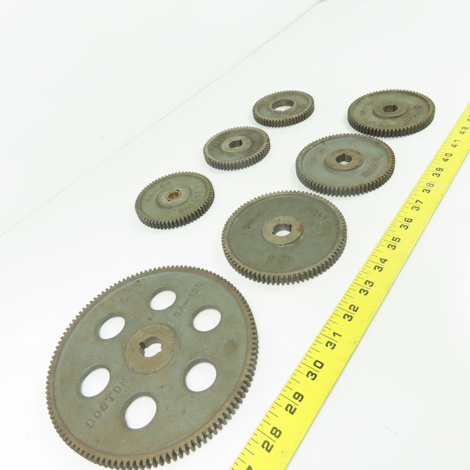Boston Gear Cast Iron Change Gear Sizes From GA 120 - GA 60 Mixed Lot Of 7