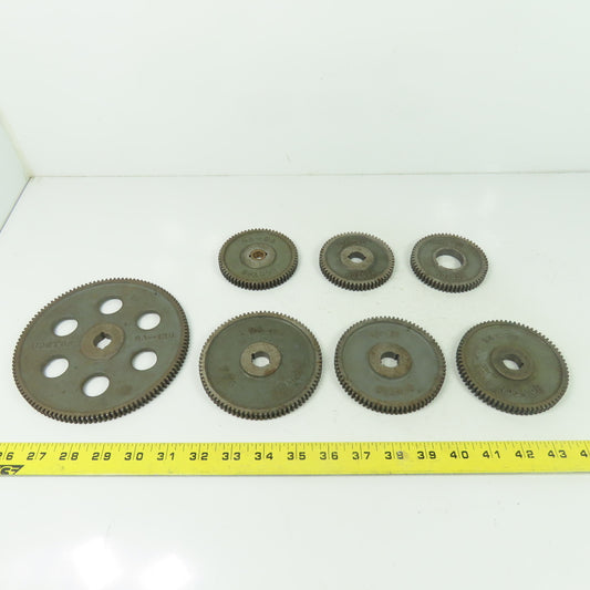Boston Gear Cast Iron Change Gear Sizes From GA 120 - GA 60 Mixed Lot Of 7