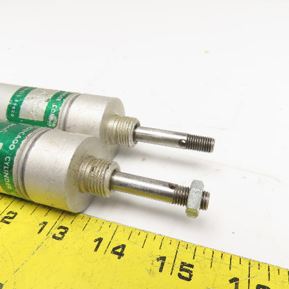 Chicago PC-9-1 1" Bore 1" Stroke Air Return Single Acting Air Cylinder Lot Of 2