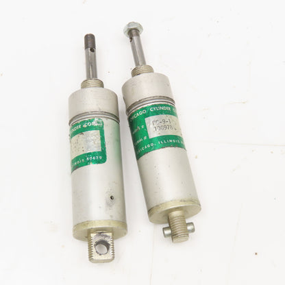 Chicago PC-9-1 1" Bore 1" Stroke Air Return Single Acting Air Cylinder Lot Of 2