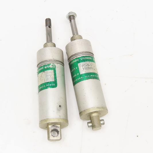 Chicago PC-9-1 1" Bore 1" Stroke Air Return Single Acting Air Cylinder Lot Of 2
