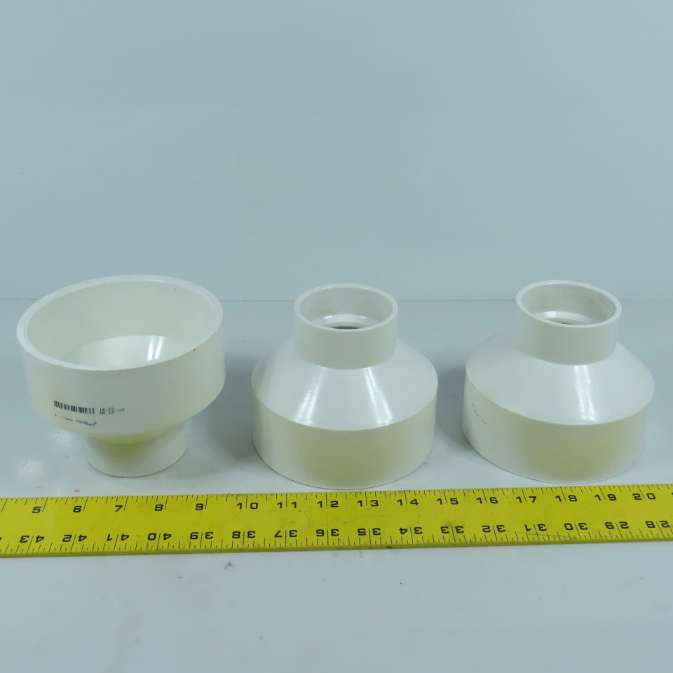 Charlotte 4" x 2" PVC Reducer Adapter Slip Coupling Lot Of 3