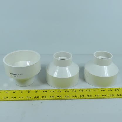 Charlotte 4" x 2" PVC Reducer Adapter Slip Coupling Lot Of 3