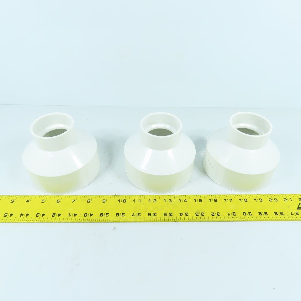 Charlotte 4" x 2" PVC Reducer Adapter Slip Coupling Lot Of 3
