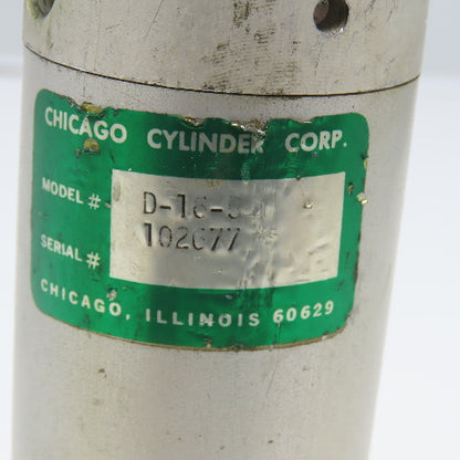Chicago D-16-5 1-1/2" Bore 5" Stroke Double Acting Air Cylinder
