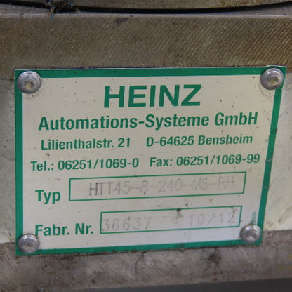 Heinz HTT45-8-240-MS-RH 8 Station 240° Rotary Index Table 220-460V 60Hz .12kW
