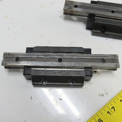 20mm Wide x 16.6mm Height Linear Guide Rail 165mm Long W/ Block Lot Of 4
