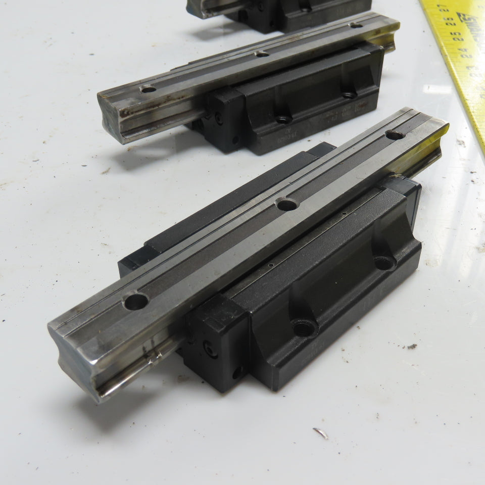 20mm Wide x 16.6mm Height Linear Guide Rail 165mm Long W/ Block Lot Of 4