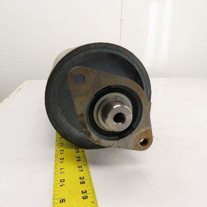 7.3" OD x 16-3/4" Rubber Faced Conveyor Tail Drum Roller W/ Pillow Blocks