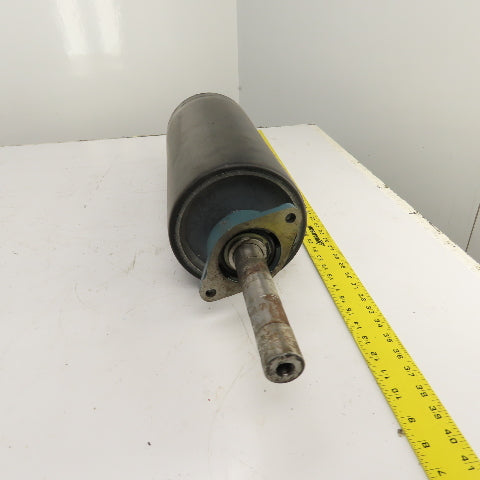 7.3" OD x 16-3/4" Rubber Faced Conveyor Tail Drum Roller W/ Pillow Blocks