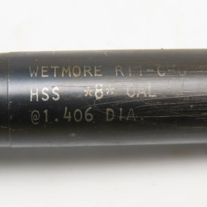 Wetmore 1.406" Diam 6 Flute Adjustable Chucking Reamer 13/16" Shank 8" OAL
