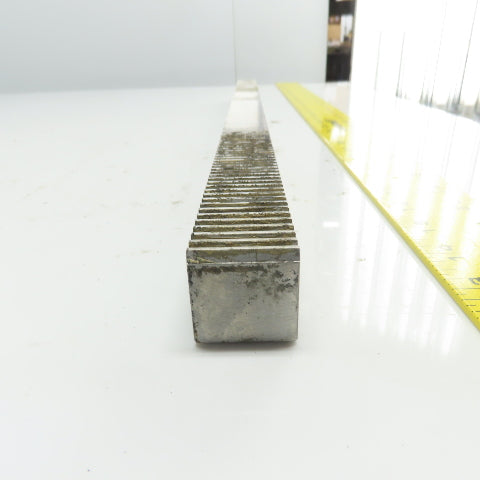 30mm x 30mm Gear Rack Guideway 630 mm OAL 20° Pressure Angle