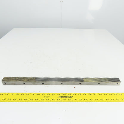 30mm x 30mm Gear Rack Guideway 630 mm OAL 20° Pressure Angle