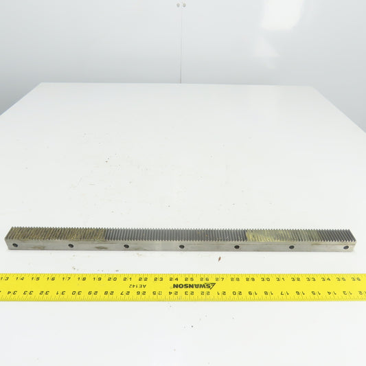 30mm x 30mm Gear Rack Guideway 630 mm OAL 20° Pressure Angle